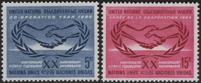 SCG3186 - United Nations 1965 Co-operation Year Stamps – 20th Anniversary Issue