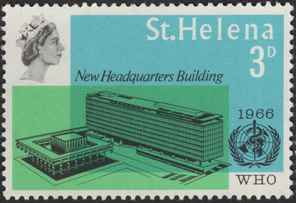 SCG3195 - St. Helena 1966 WHO Headquarters Stamps