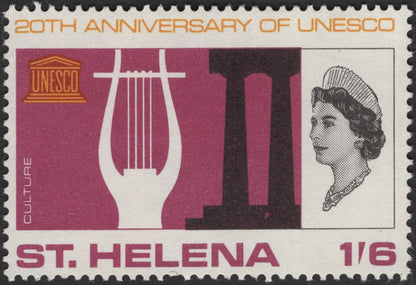 SCG3194 - St. Helena – 20th Anniversary of UNESCO (1966) – Set of 3 Stamps