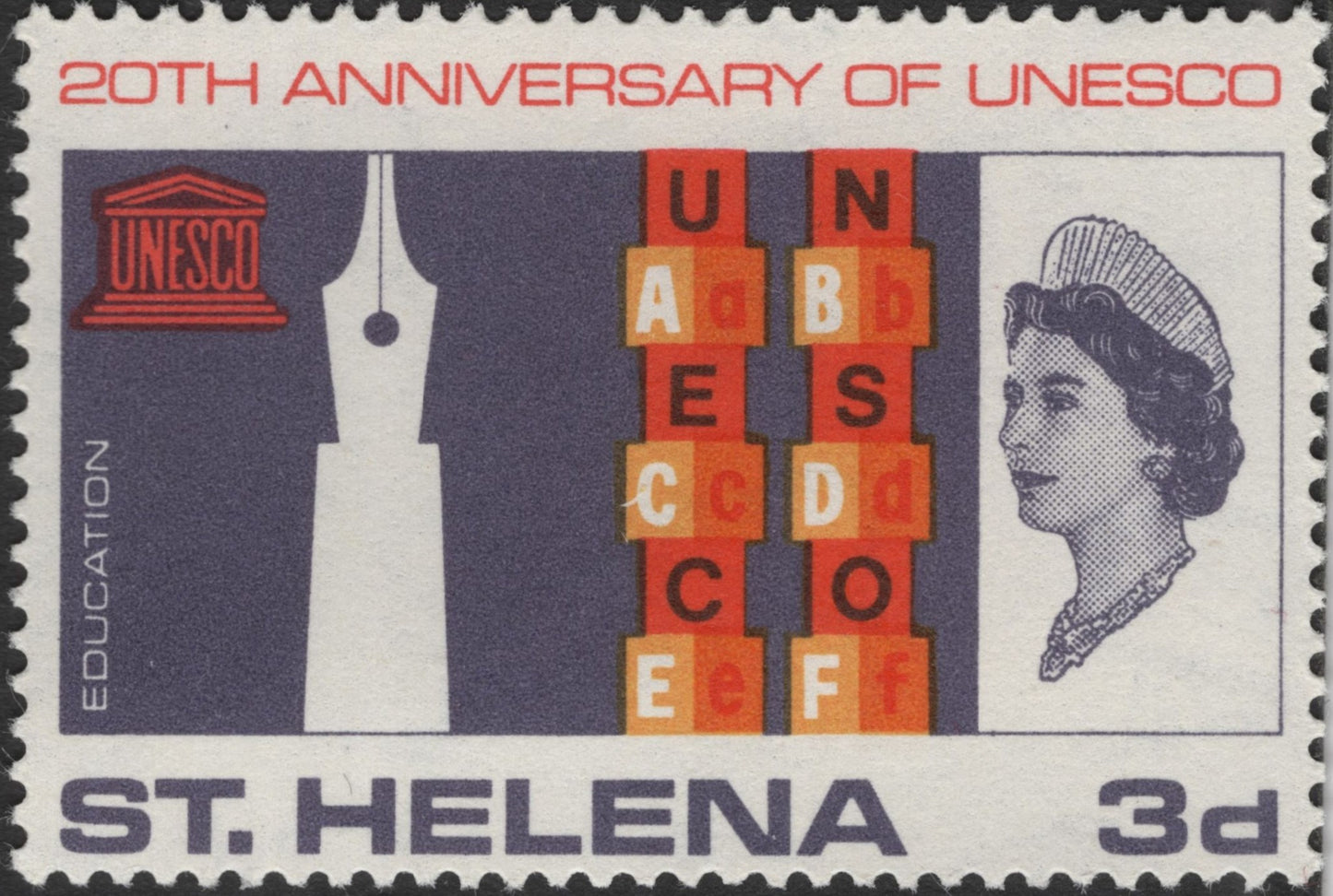 SCG3194 - St. Helena – 20th Anniversary of UNESCO (1966) – Set of 3 Stamps