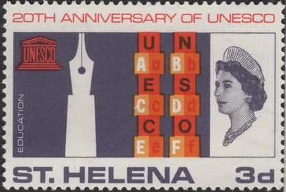 SCG3194 - St. Helena – 20th Anniversary of UNESCO (1966) – Set of 3 Stamps