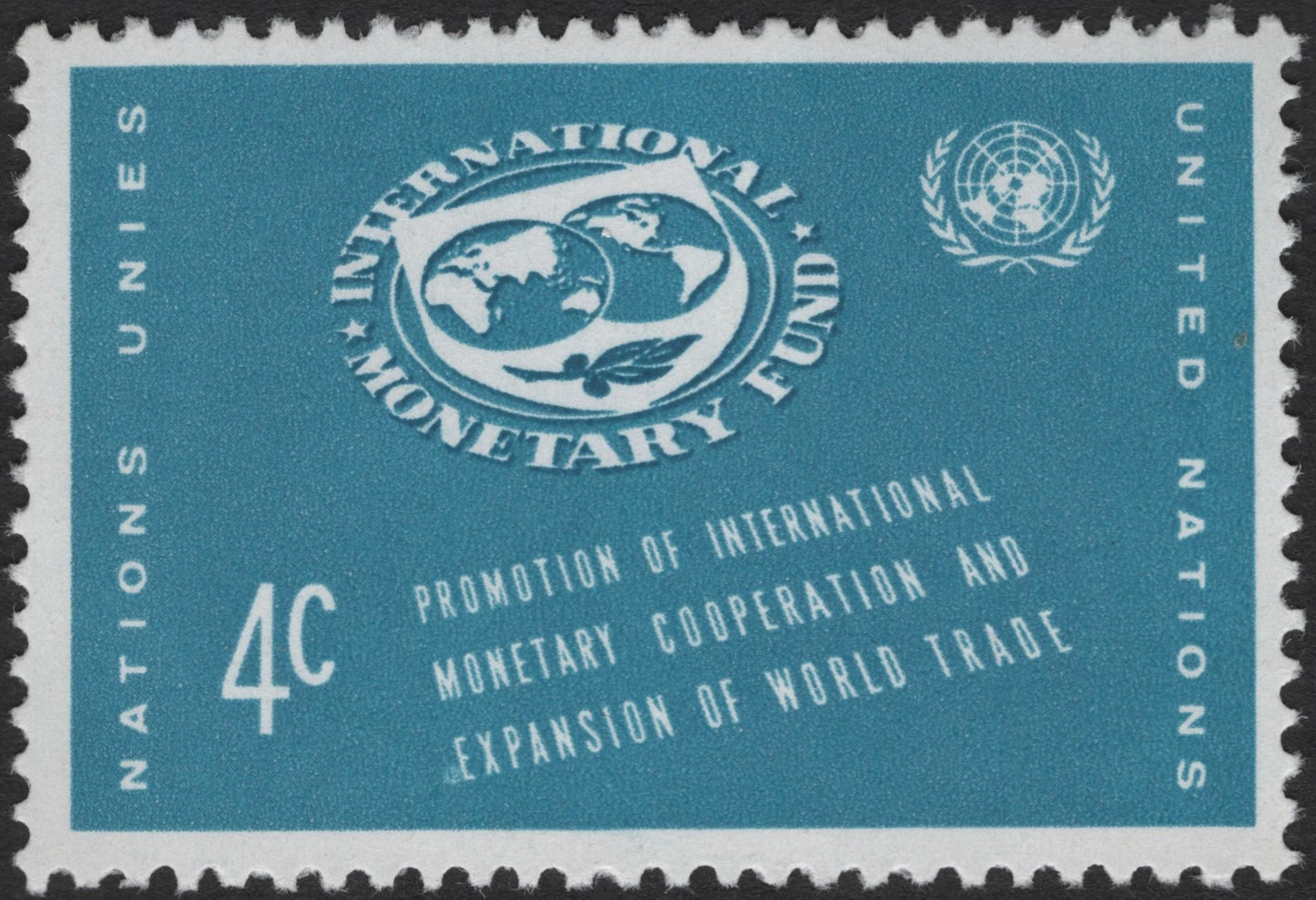 SCG3247 - United Nations 4¢ IMF Stamp (1957)