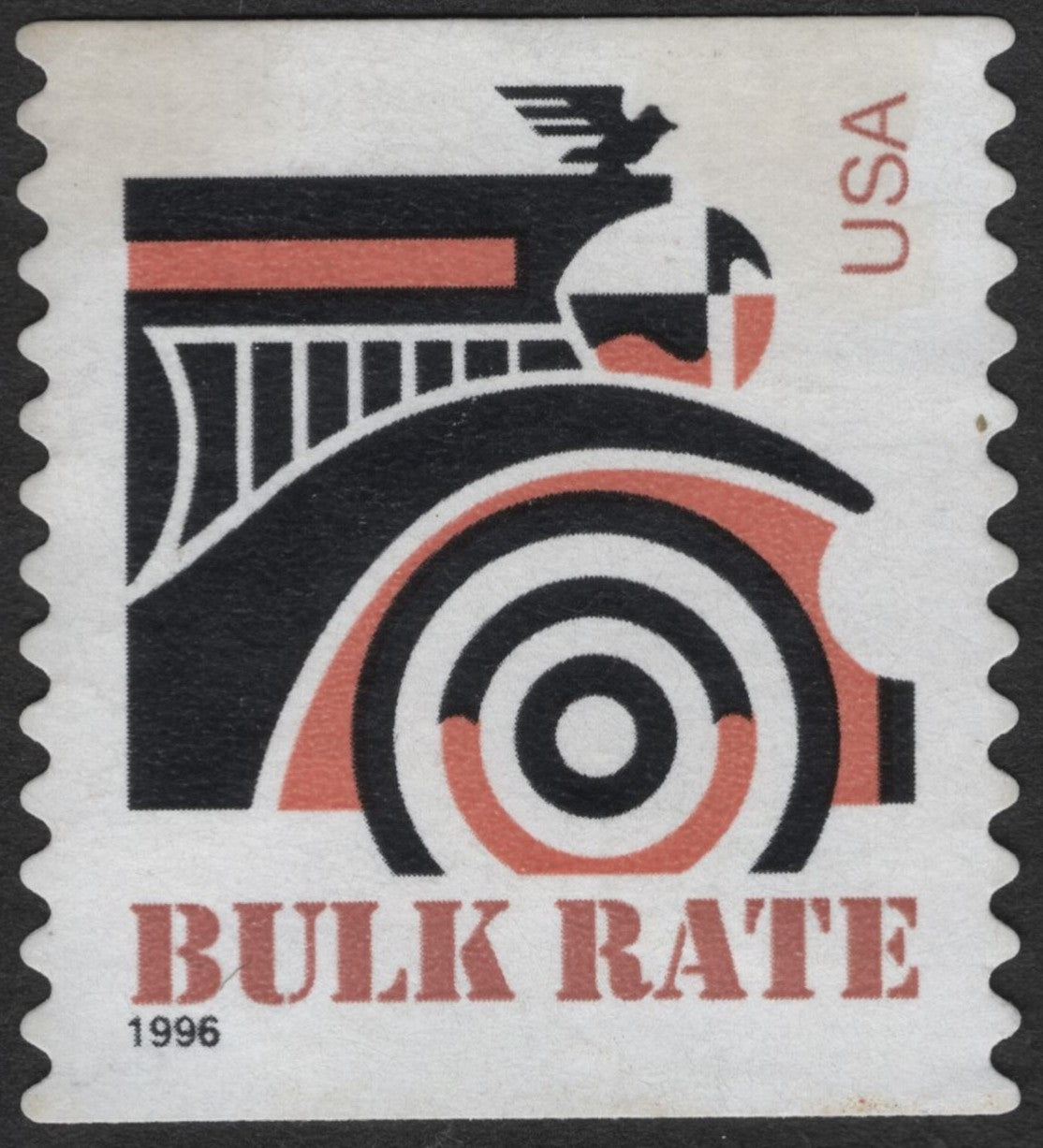 SCG3222 - USA 1996 Bulk Rate Coil Stamp – Stylized Locomotive