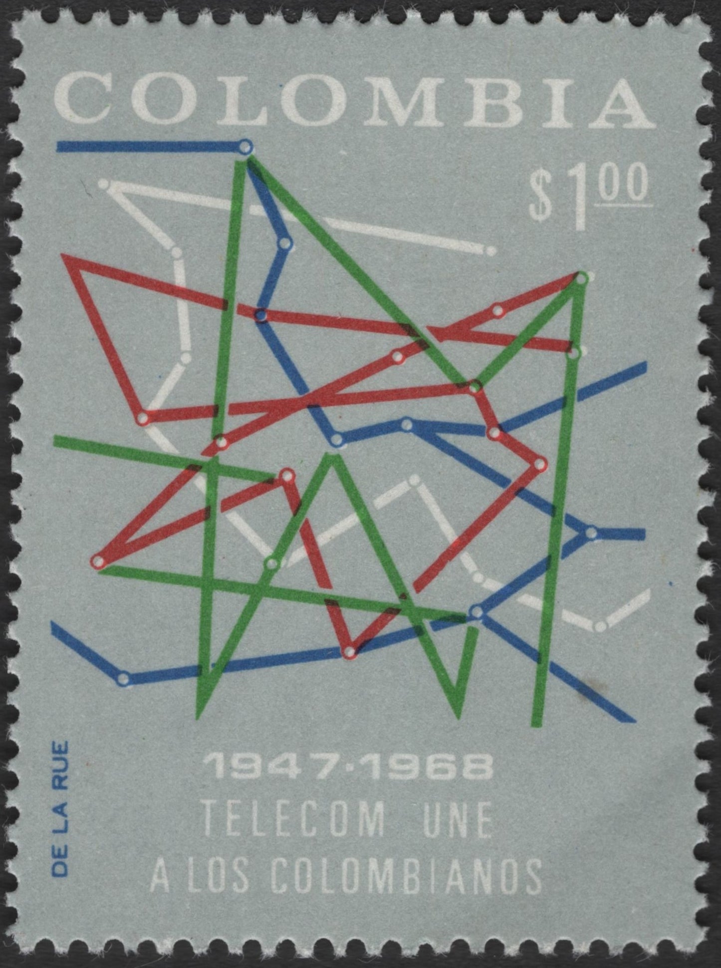 SCG3279 - Colombia 1968 – 21st Anniversary of Telecom