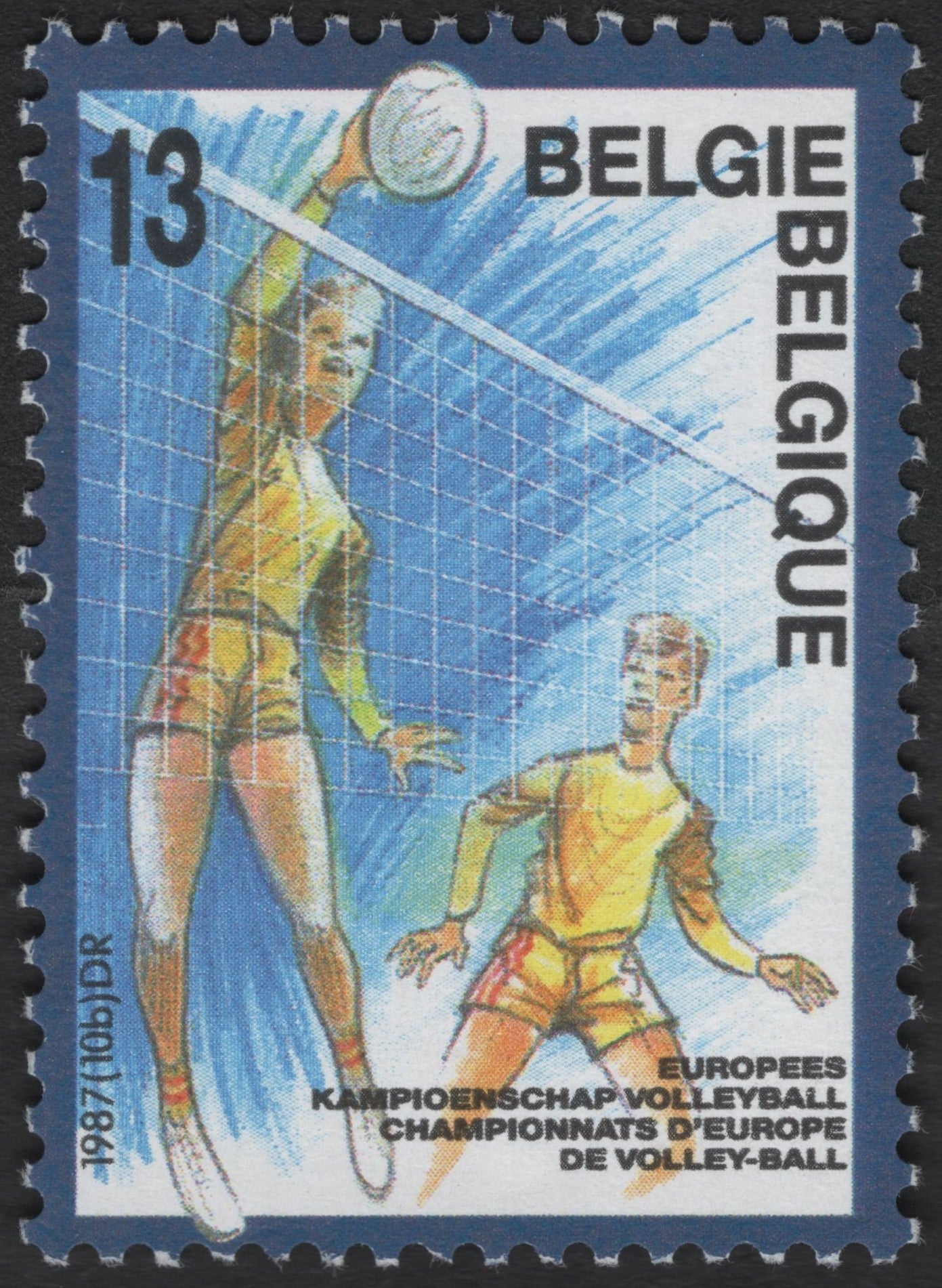 SCG3272 - Belgium 1987 European Volleyball Championship Stamp