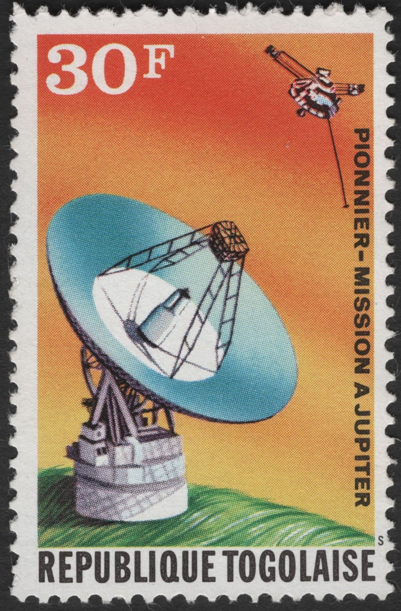 SCG3277 - Togo 1970s "Pioneer - Mission to Jupiter" Space Stamp