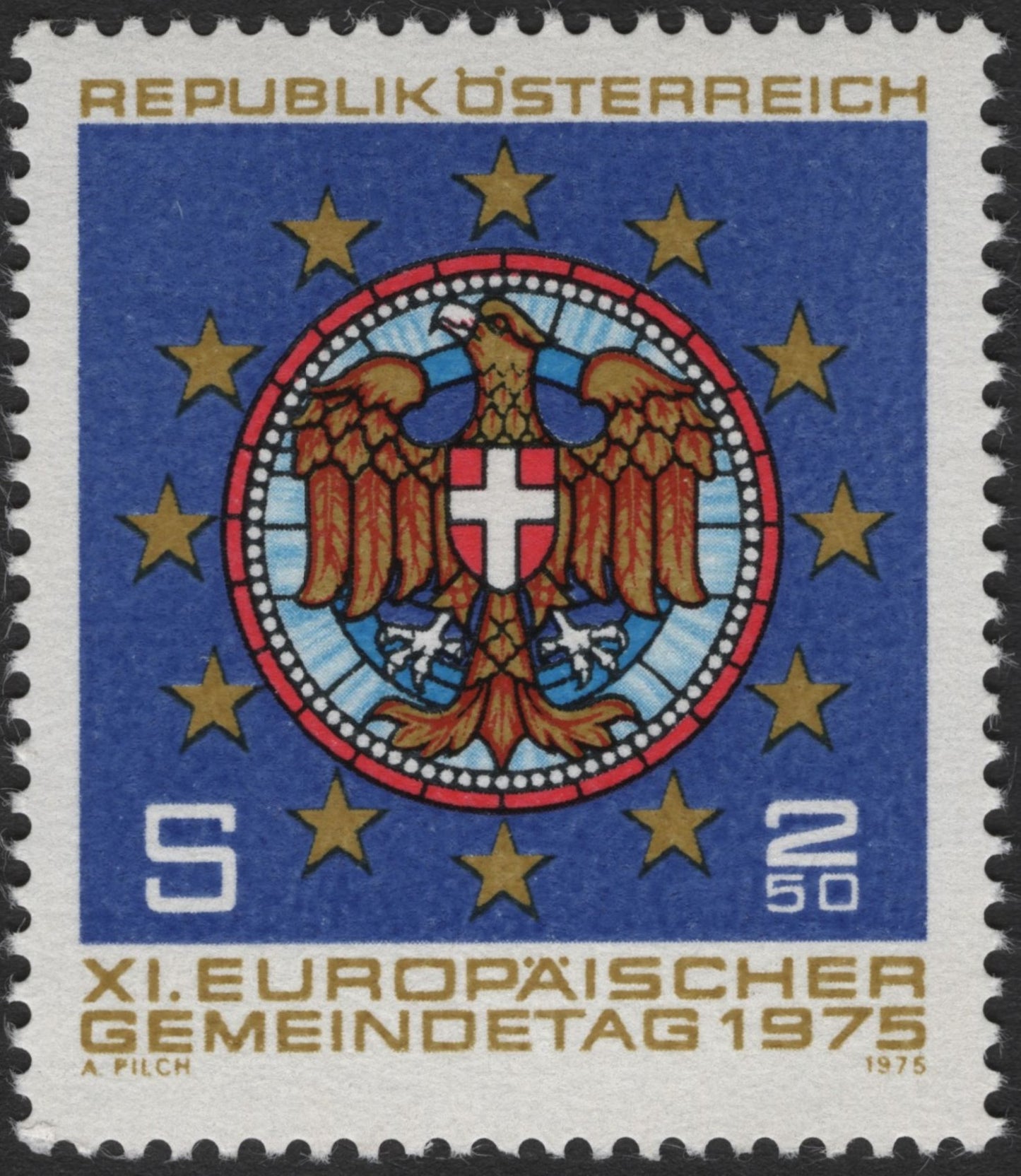 SCG3303 - Austria 1975 – 11th European Municipal Congress Stamp