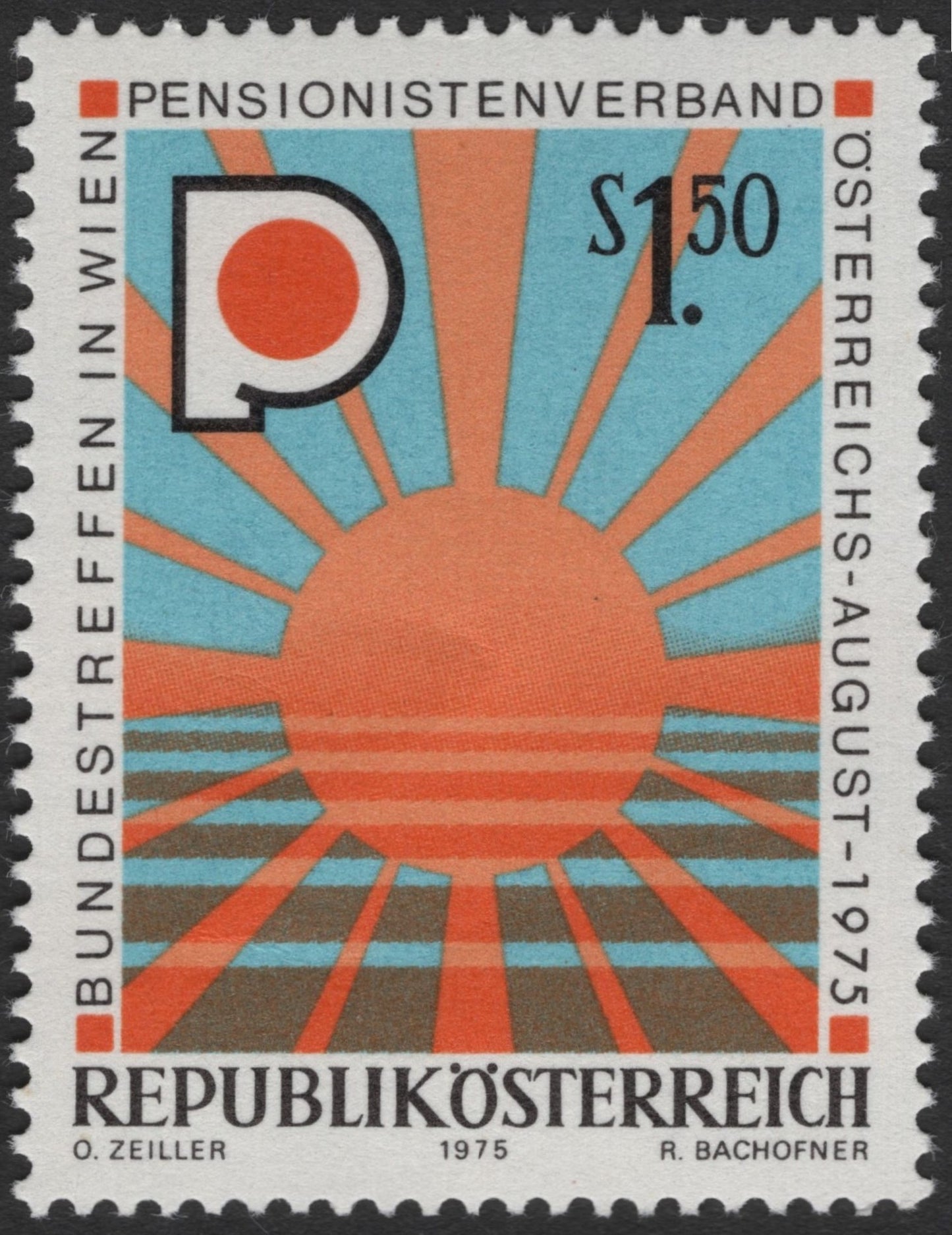 SCG3306 - Austria 1975 Pensioners’ Association Meeting Stamp