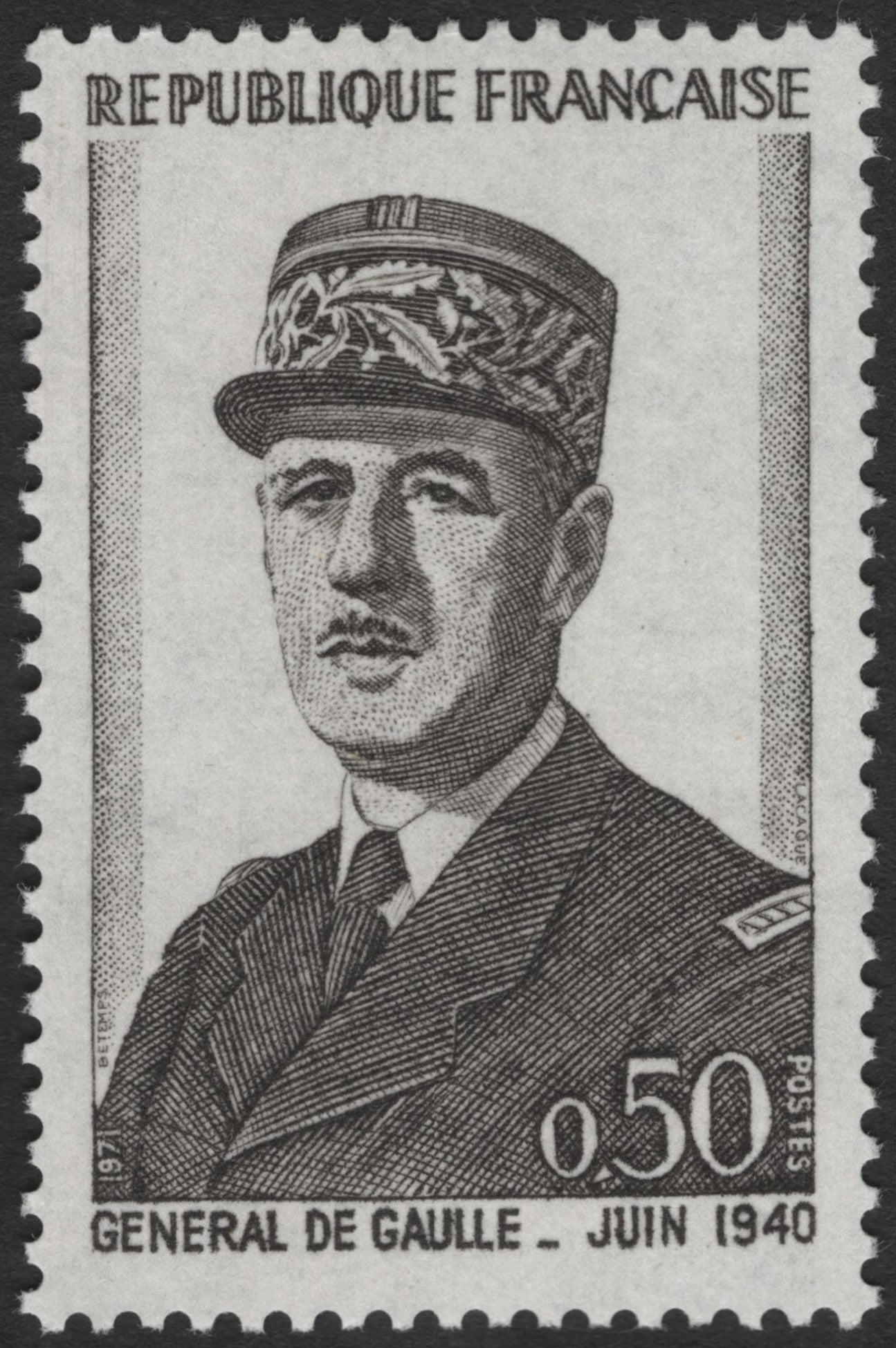 SCG3376 - France 1967 – General de Gaulle, June 1940 (50c)
