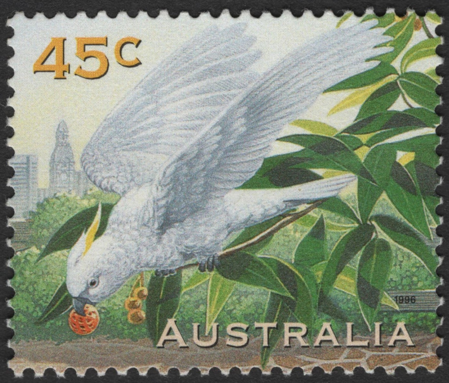 SCG3425 -  Australia 1996 45c Sulphur-crested Cockatoo Stamp