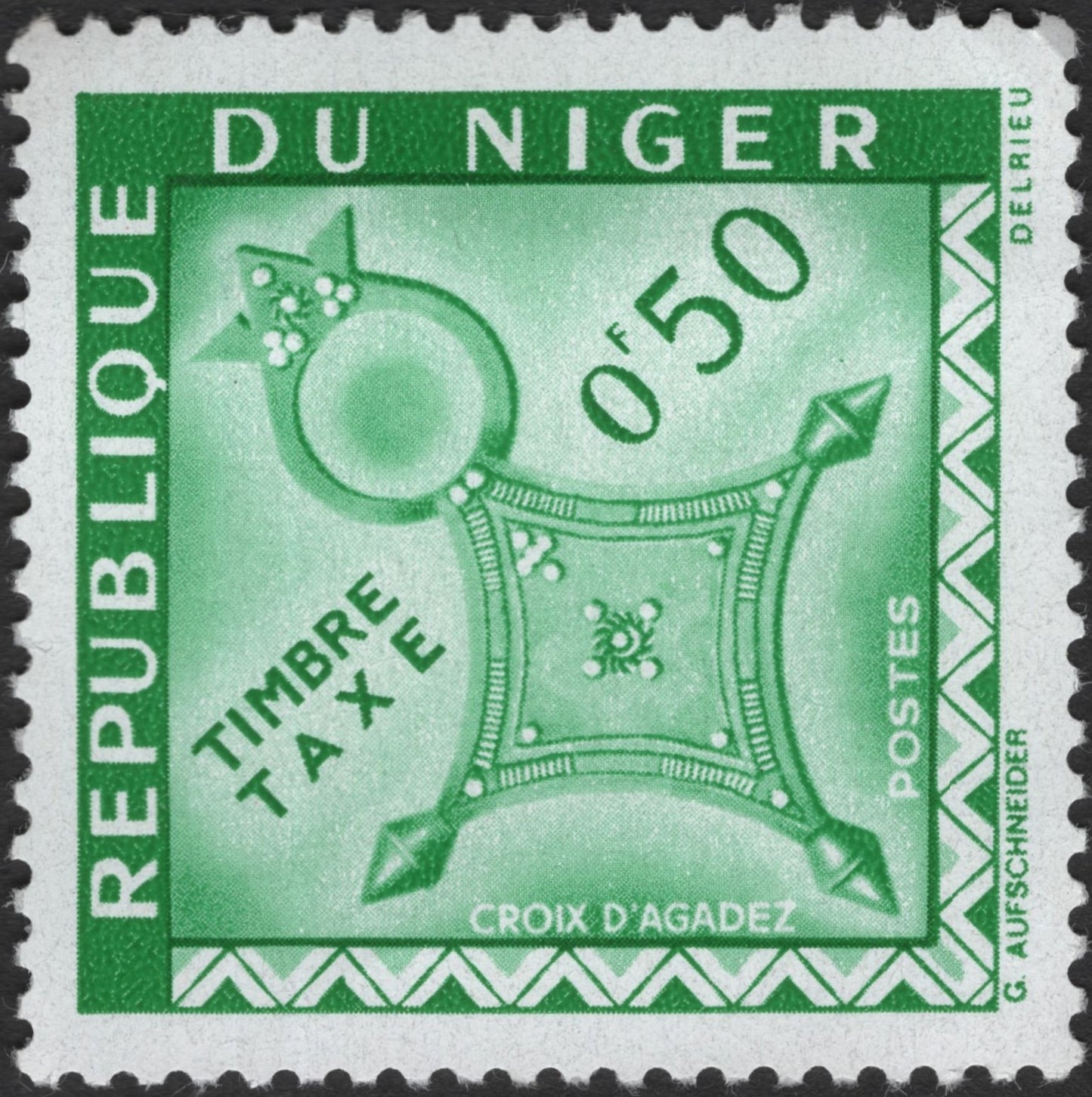 SCG3405 - Niger 0.50F Tax Stamp – Croix d’Agadez