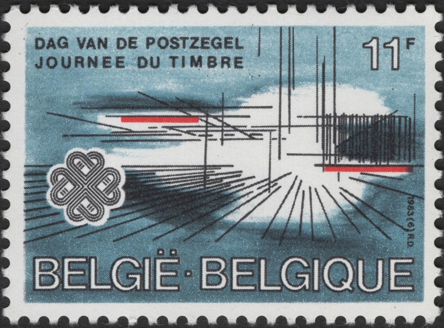 SCG3329 - Belgium 1983 Stamp Day – Modernist Design