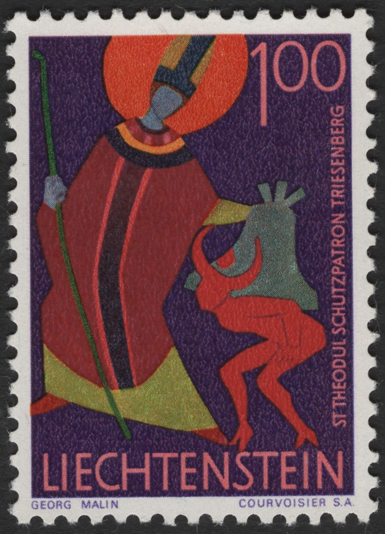 SCG3465 - Liechtenstein 1972 – St. Theodul, Patron Saint of Triesenberg