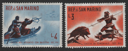 SCG3481 - San Marino 1961 – XVI Century Hunting Scenes (L.3 & L.4)