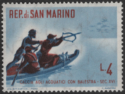 SCG3481 - San Marino 1961 – XVI Century Hunting Scenes (L.3 & L.4)