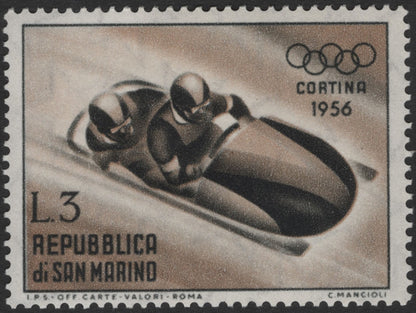 SCG3485 - San Marino 1956 Winter Olympics Sports Stamp Set