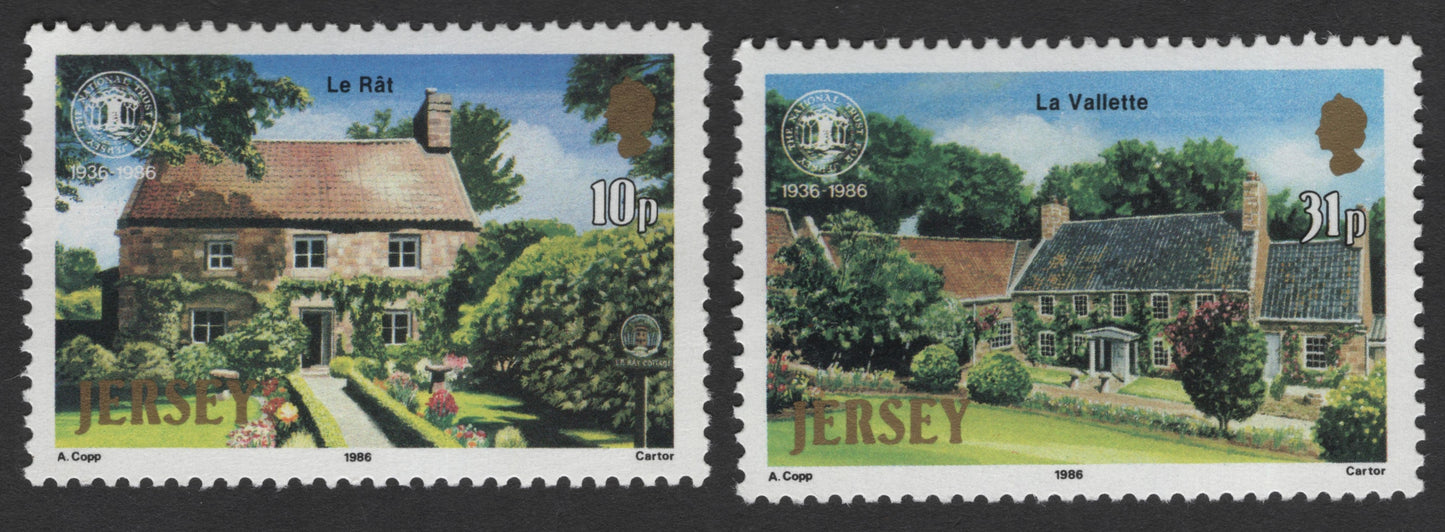 SCG3484 - Jersey 1986 National Trust – Le Rât & La Vallette (Stamp Pair)