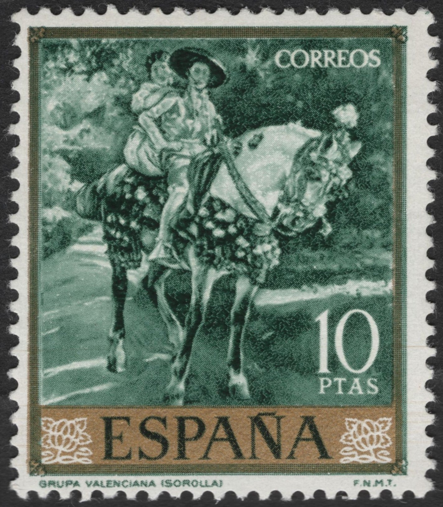 SCG3488 - Spain 1970 - "Grupo Valenciana" by Joaquín Sorolla – 10 Ptas Stamp
