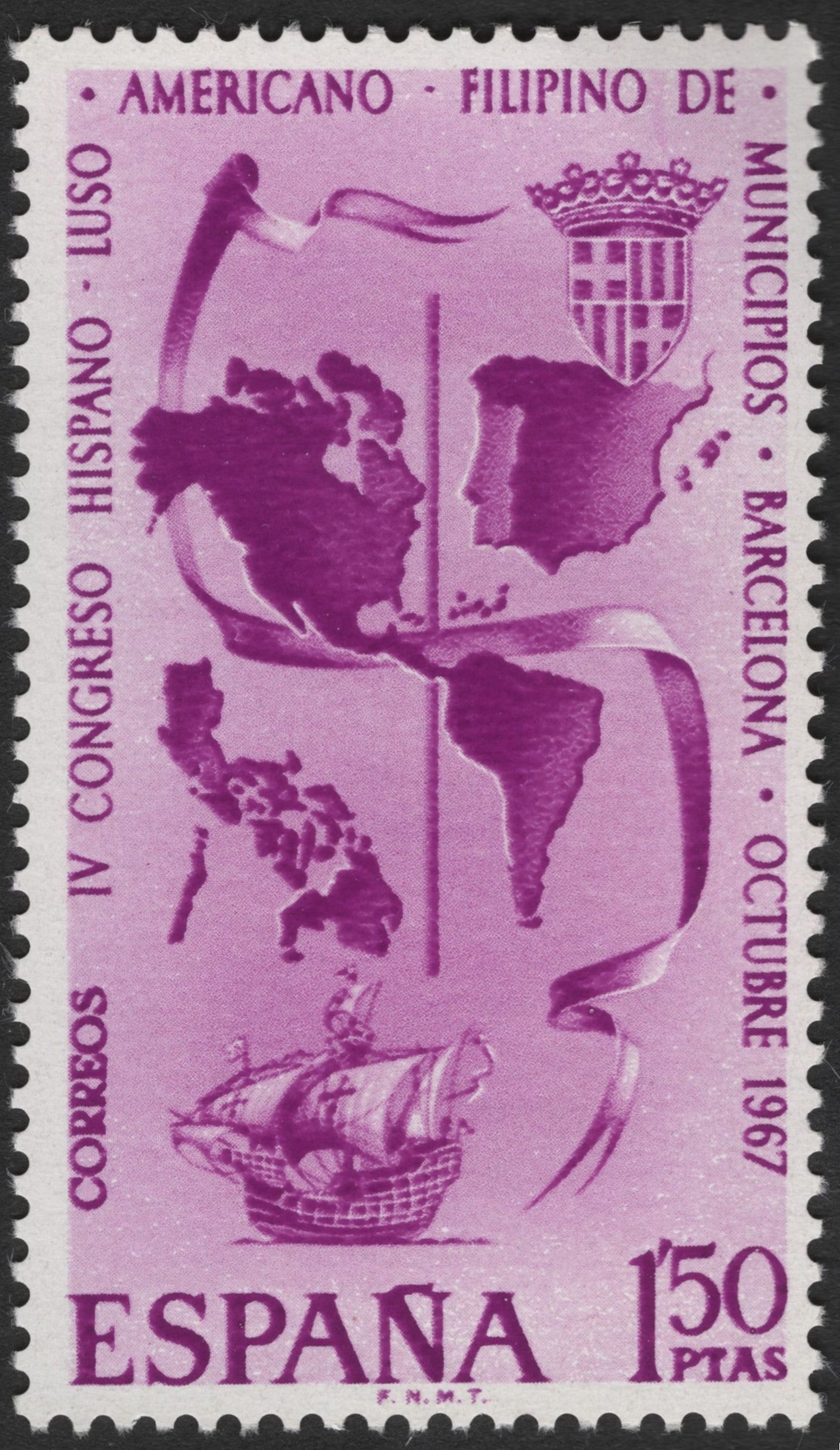 SCG3492 - Spain 1967 – 4th Congress of Hispano-Luso-American-Filipino Municipalities