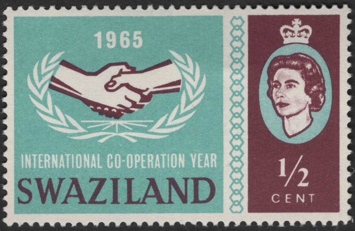 SCG3519 - 1965 Swaziland International Co-operation Year – ½ Cent