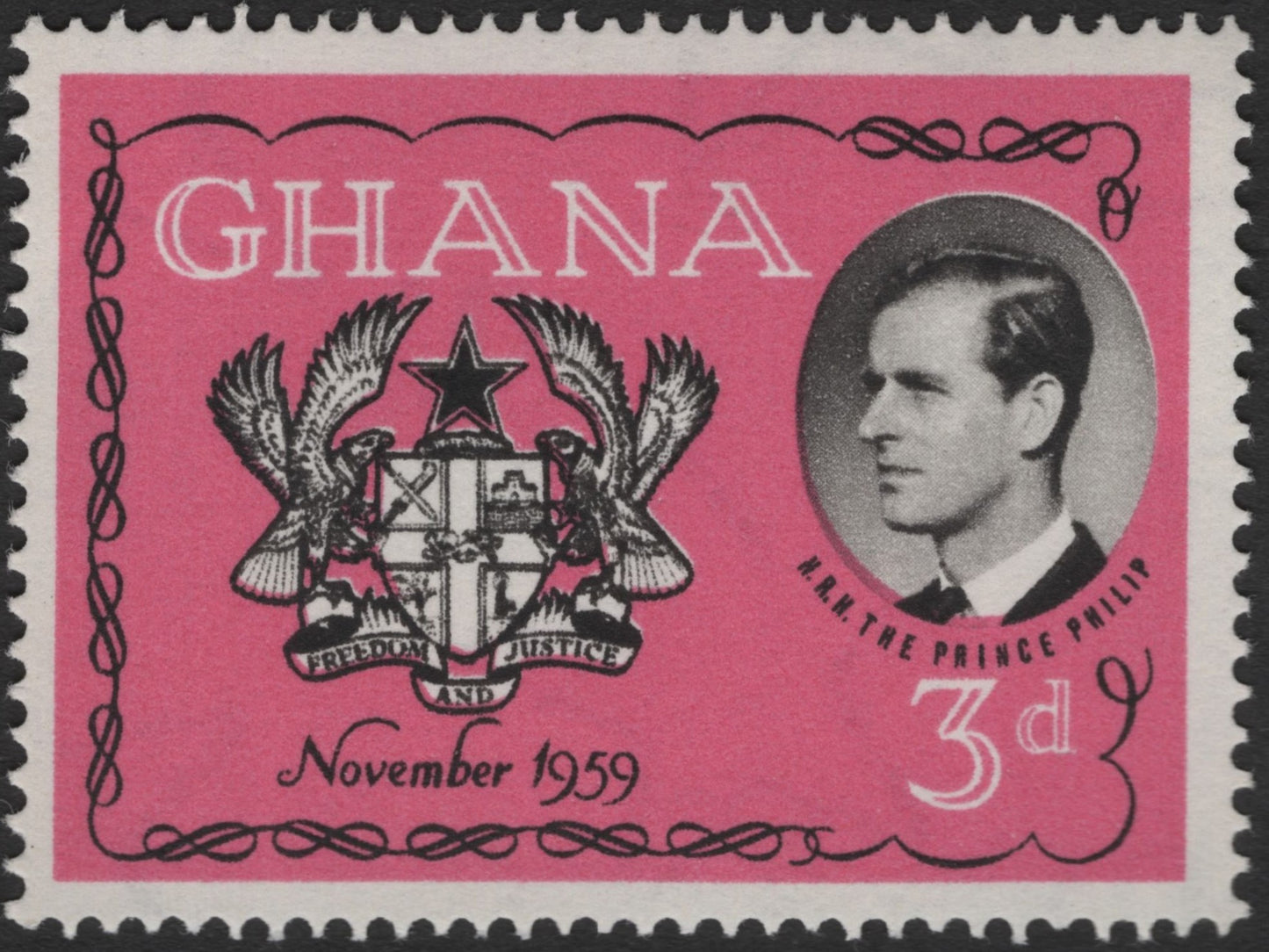 SCG3522 - Ghana 1959 – Prince Philip Visit 3d Stamp