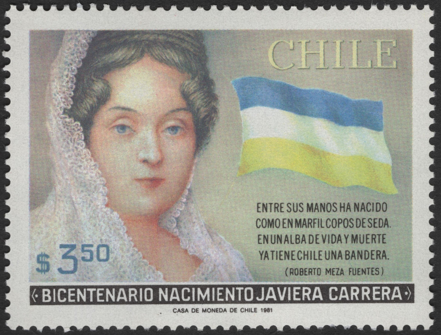 SCG3530 - Chile 1981 – Bicentennial of Javiera Carrera’s Birth