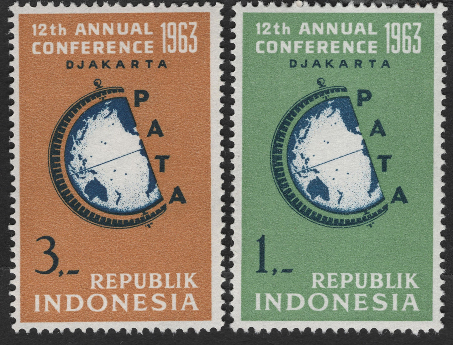 SCG3592 -  Indonesia 1963 – PATA 12th Annual Conference, Djakarta (Set of 2)