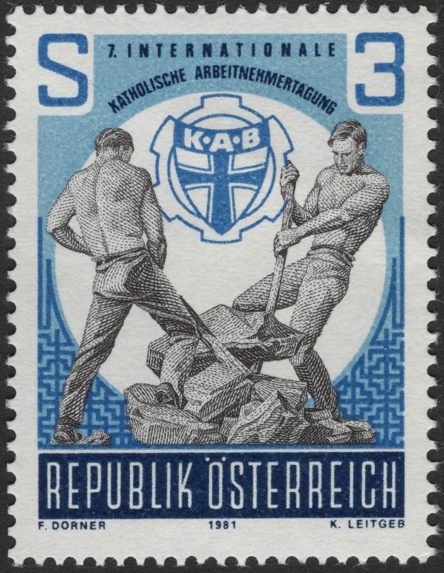 SCG3563 - Austria 1981 – 7th International Catholic Workers’ Meeting Stamp