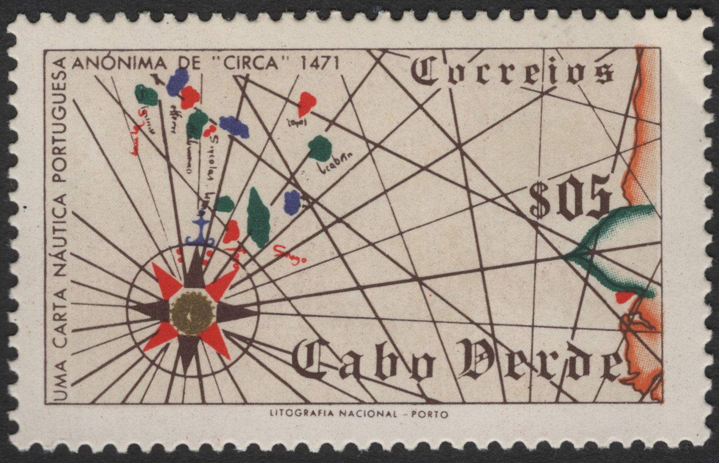 SCG3578 - Cape Verde 1981 – Portuguese Nautical Chart (Circa 1471)