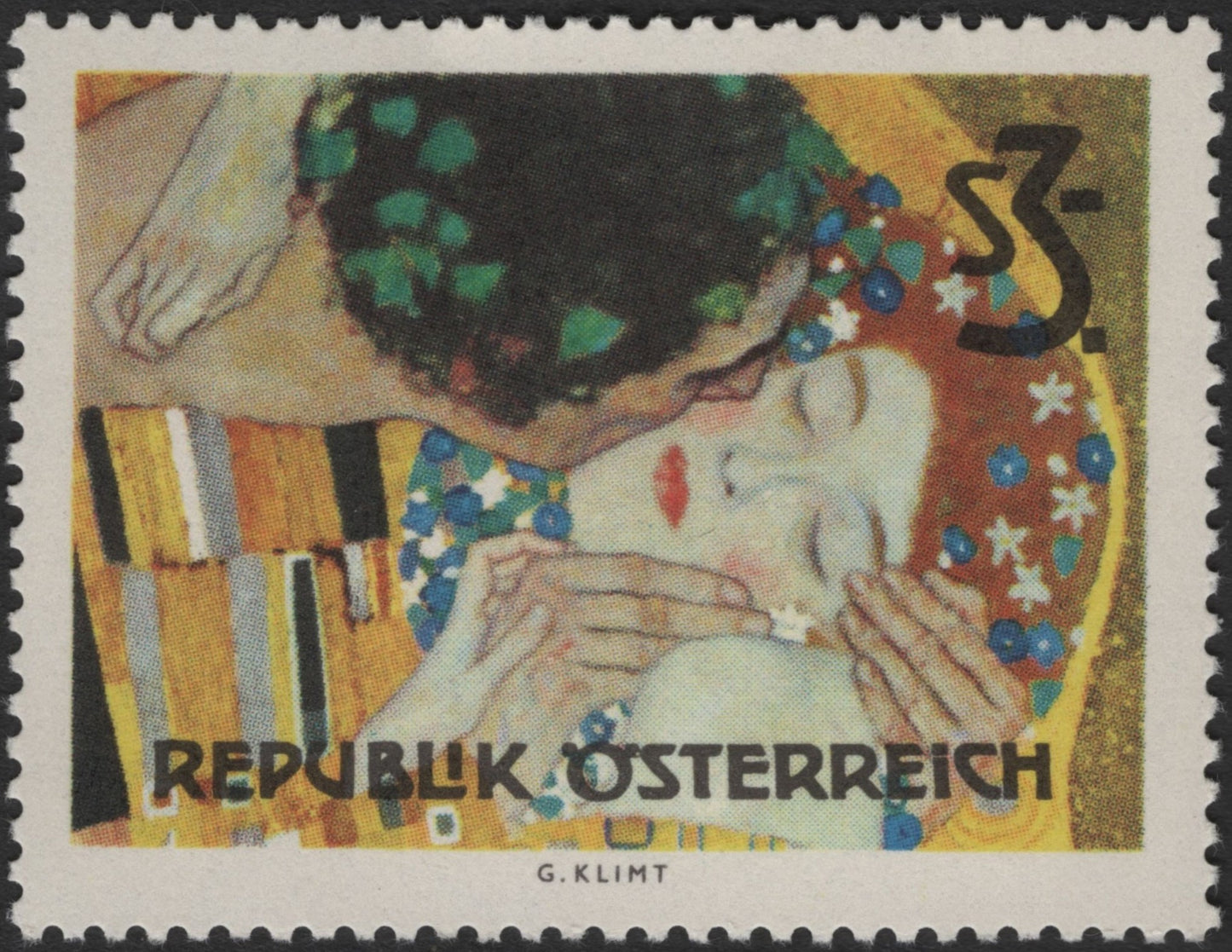 SCG3637 - Austria – "The Kiss" by Gustav Klimt – 1980