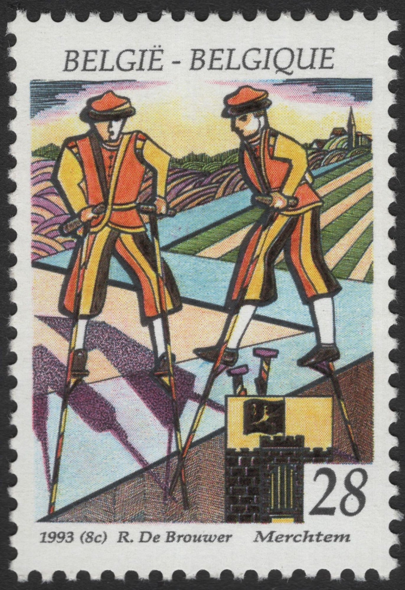 SCG3604 - Belgium 1993 – Merchtem Stilt Walkers