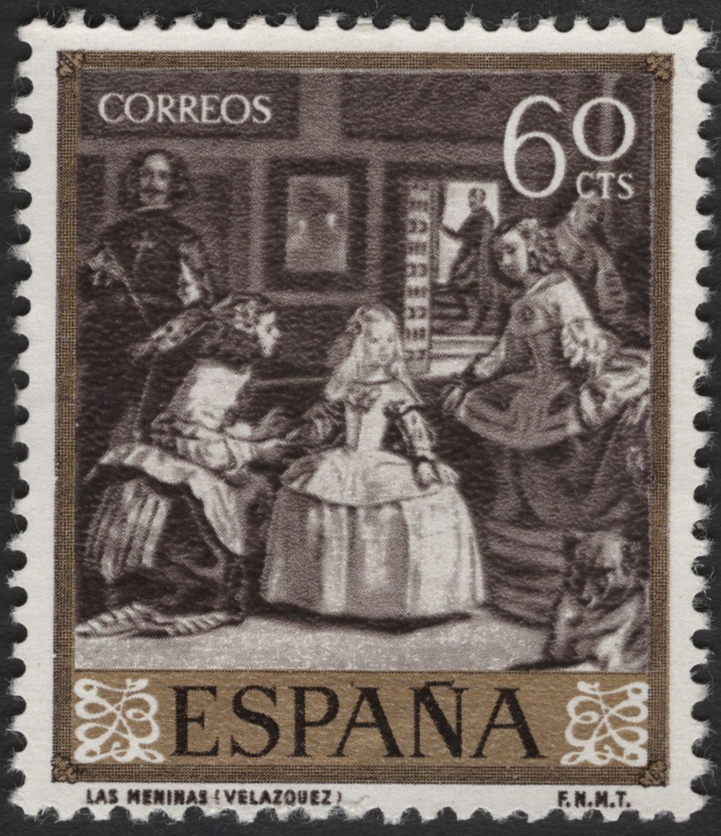 SCG3601 - Spain 1960s – “Las Meninas” by Velázquez – 60 Céntimos