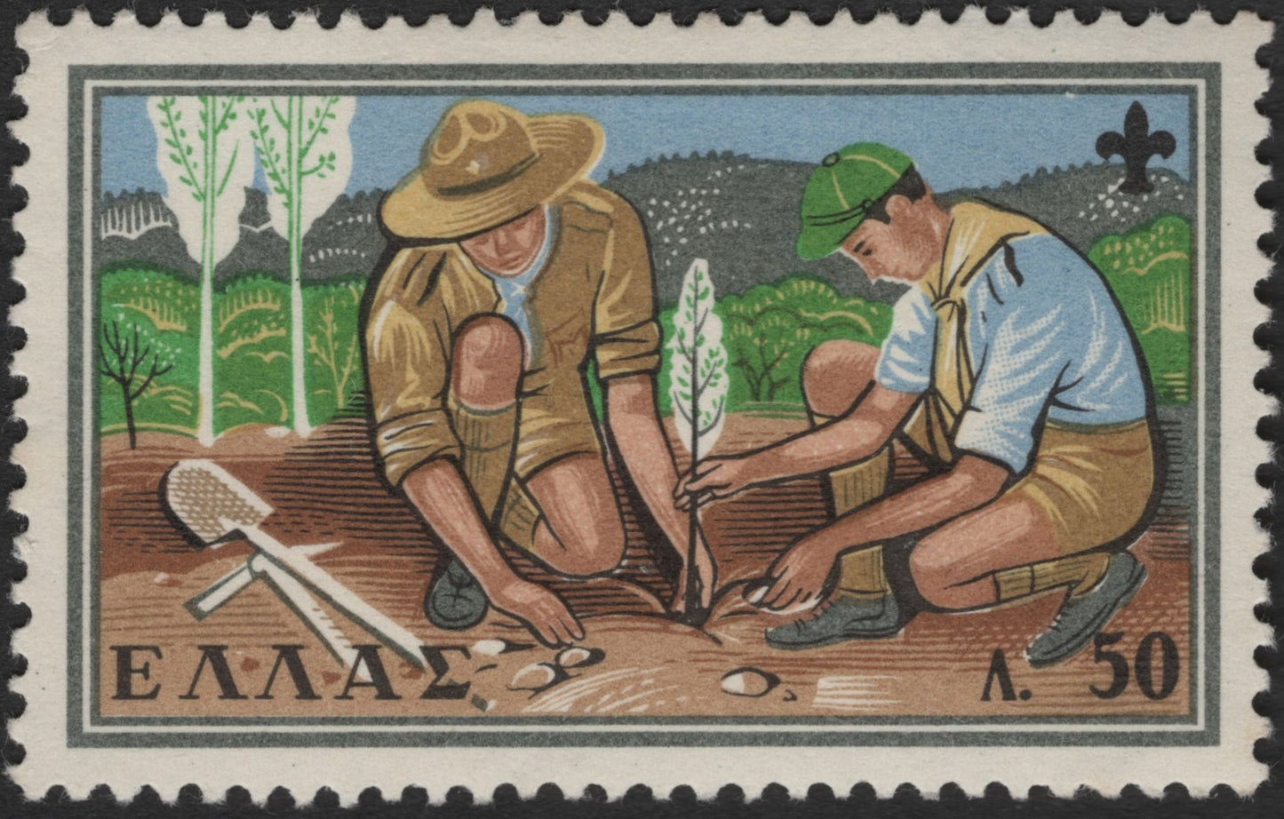 SCG3621 - Greece – Boy Scouts Tree Planting (c.1960s)