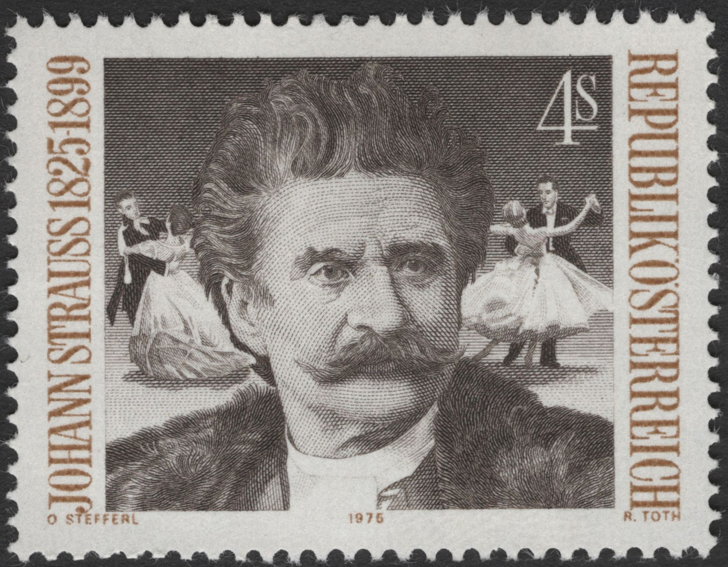 SCG3644 - Austria 1976 – Johann Strauss II Commemorative Stamp