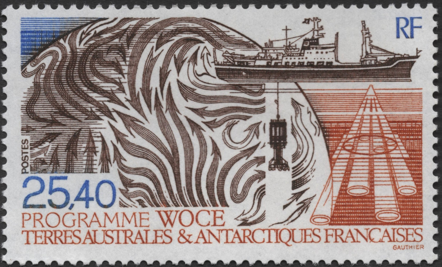 SCG3656 - France – 1992 WOCE Program, French Southern & Antarctic Territories Stamp