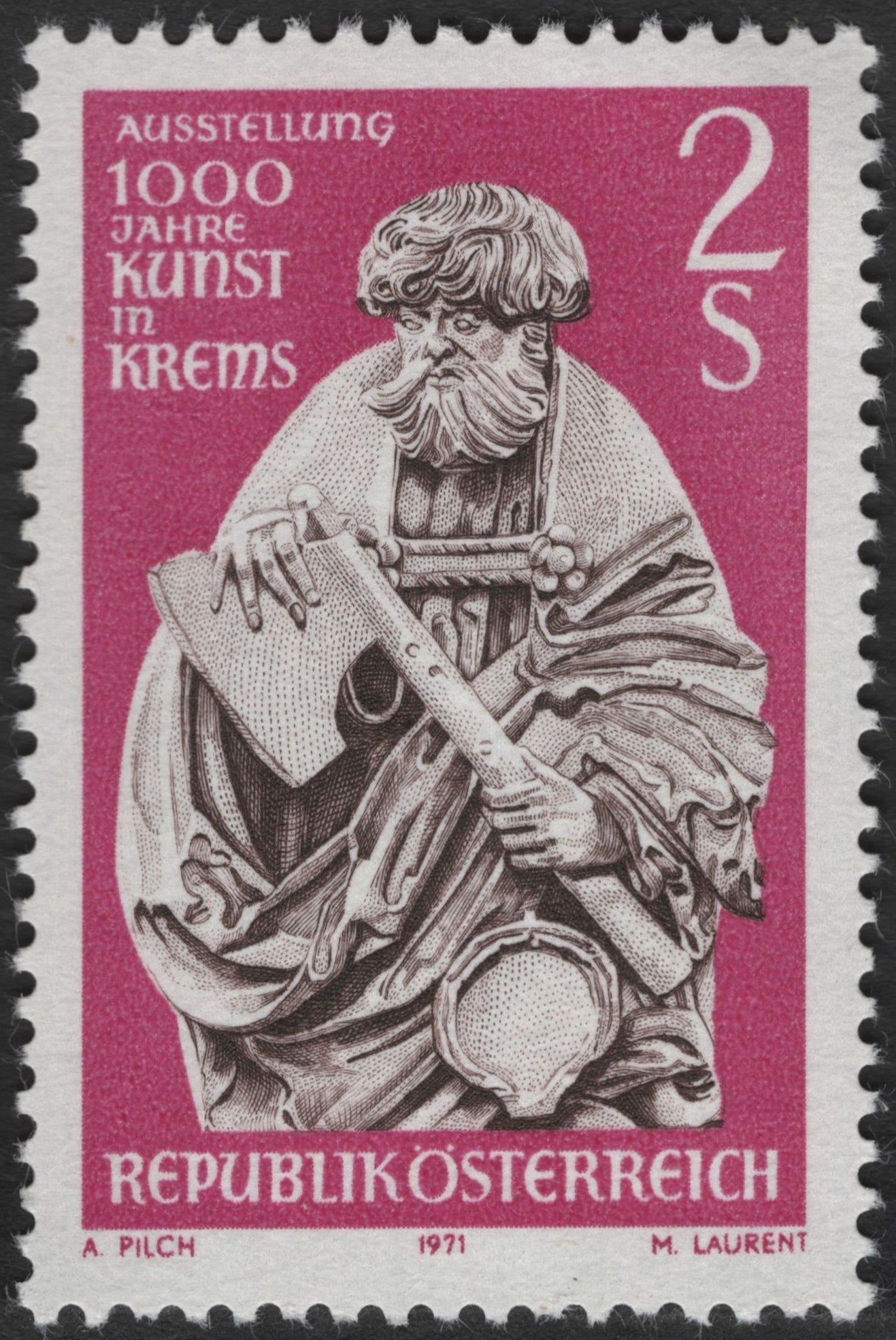 SCG3687 - Austria 1971 – 1000 Years of Art in Krems (2s Stamp)
