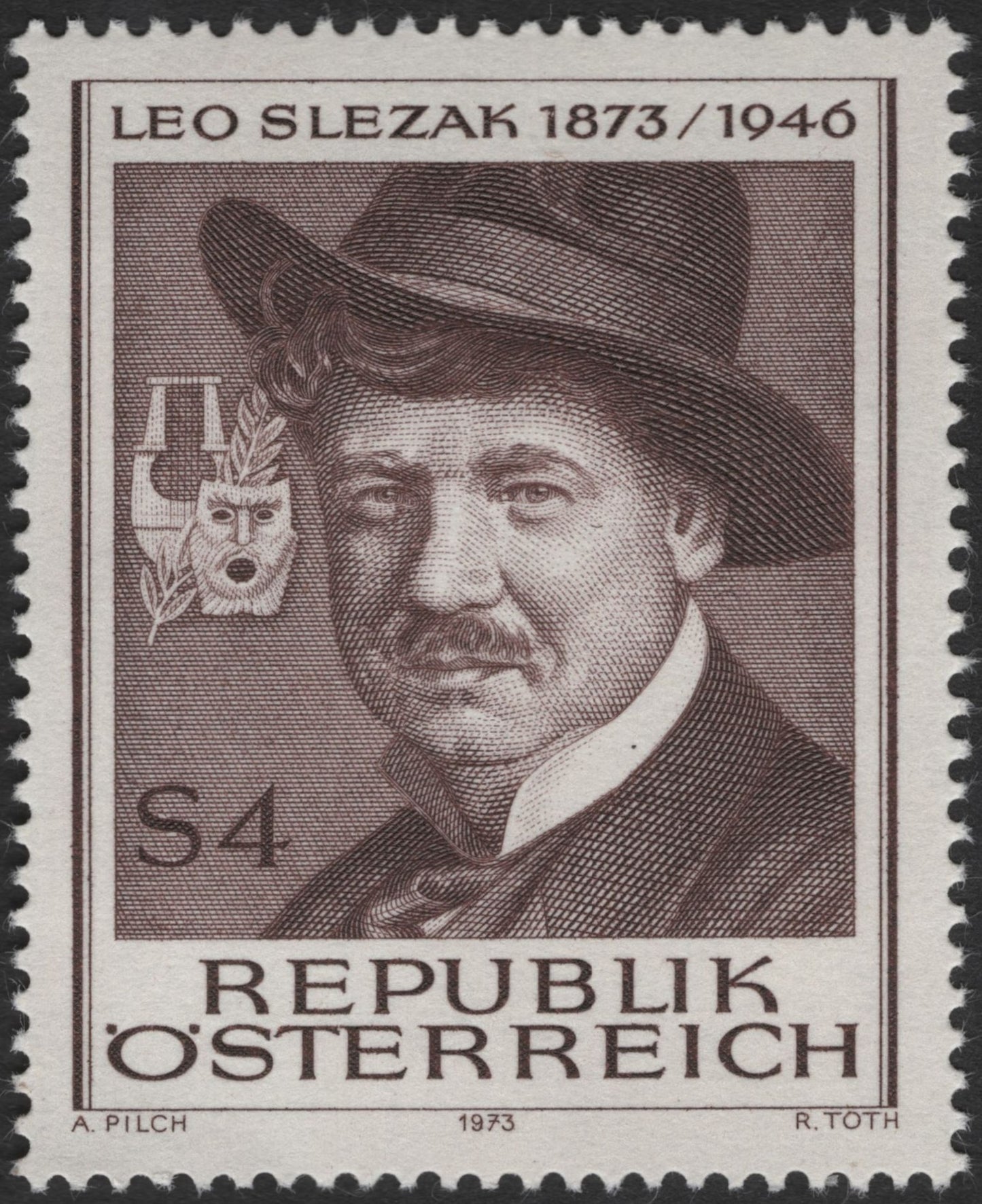 SCG3668 - Austria 1973 – Leo Slezak Commemorative Stamp