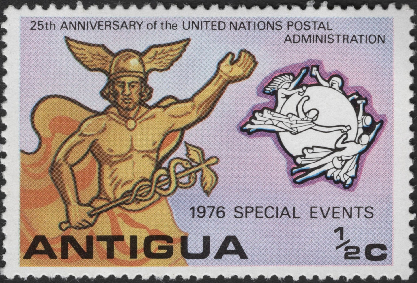 SCG3707 - Antigua 1976 – 25th Anniversary of the United Nations Postal Administration (½c)