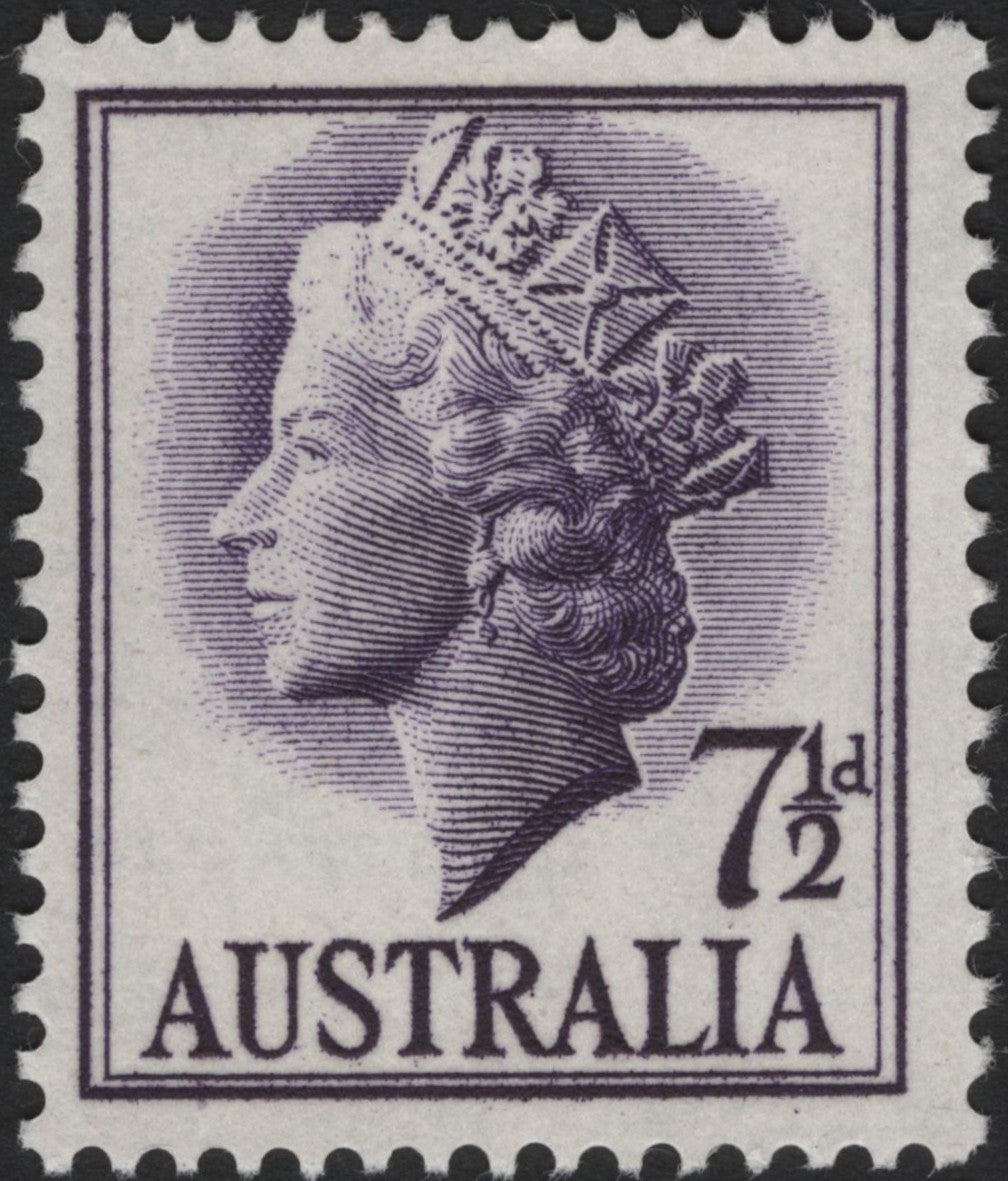 SCG3757 - Australia – 7½d Queen Elizabeth II Definitive Stamp (1950s–1960s)