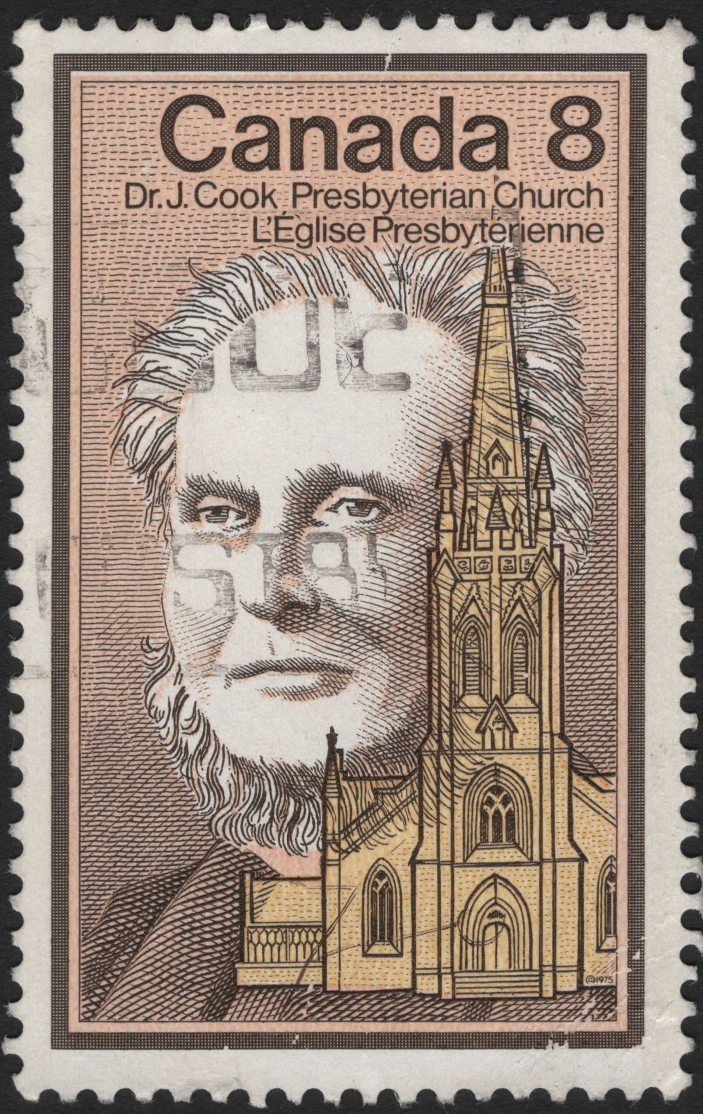 SCG3867 - Canada 1975 – Dr. J. Cook & Presbyterian Church – 8¢