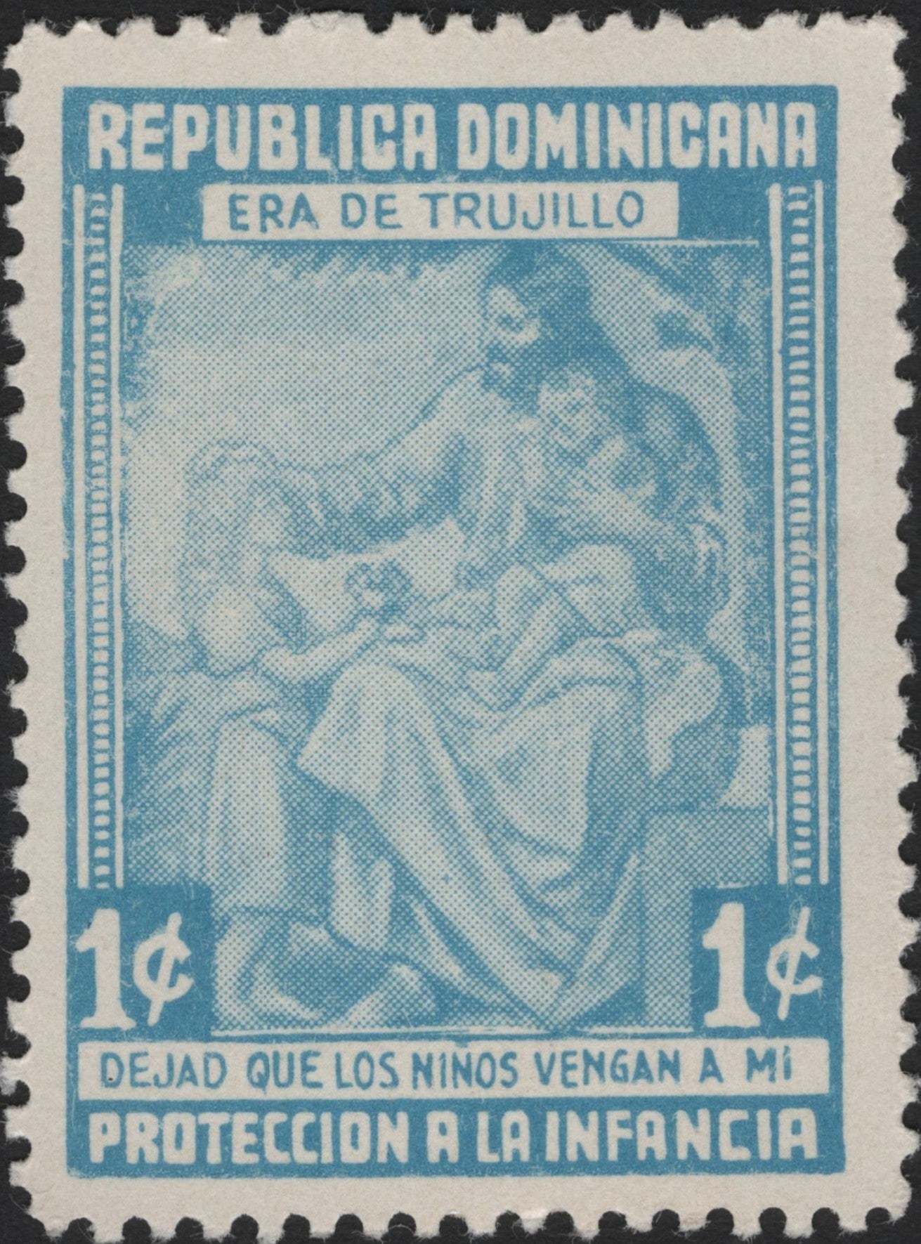 SCG3856 - Dominican Republic – 1 Centavo “Protección a la Infancia” Stamp (Era de Trujillo)