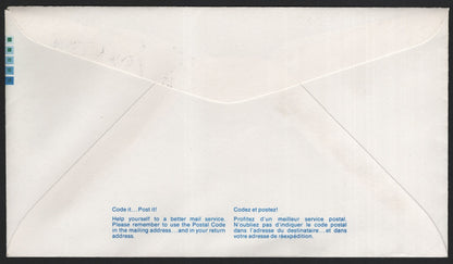 SCG3791 - Canada 1970s Postal Stationery Envelope – 12¢ Blue-Green Issue (Surcharged 15¢)