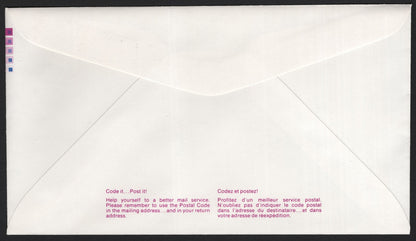 SCG3792 - Canada 1980s Postal Stationery Envelope – 14¢ New Value Overprint