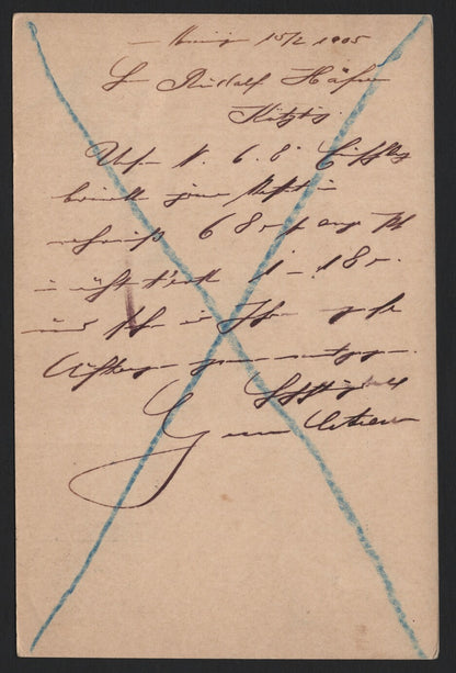 SCG3794 - German Empire 1905 Postal Card – Koetzting Postmark