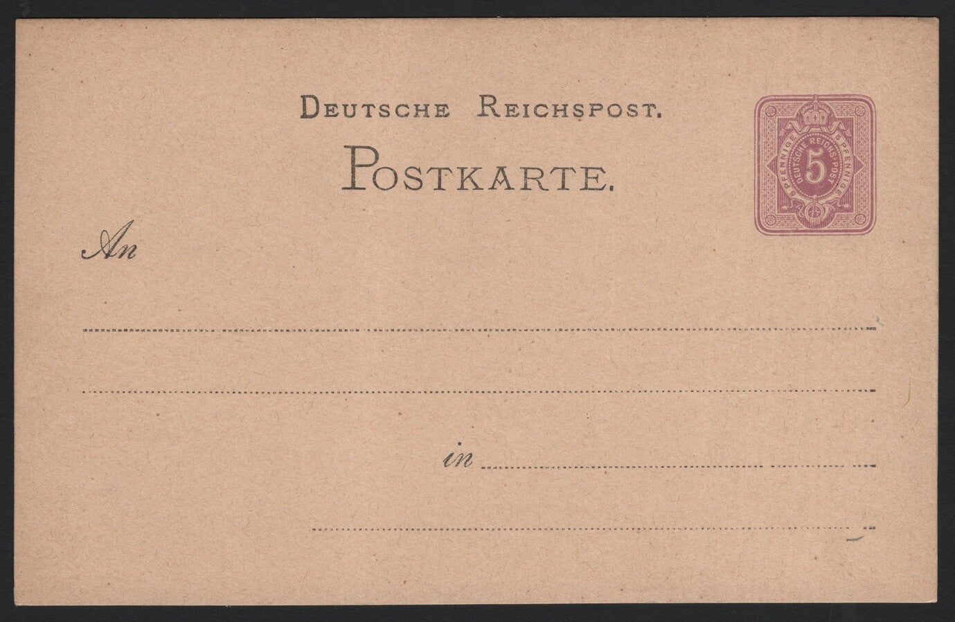 SCG3795 - Germany 1876 Deutsche Reichspost 5 Pfennig Postal Card