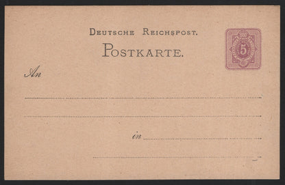 SCG3795 - Germany 1876 Deutsche Reichspost 5 Pfennig Postal Card