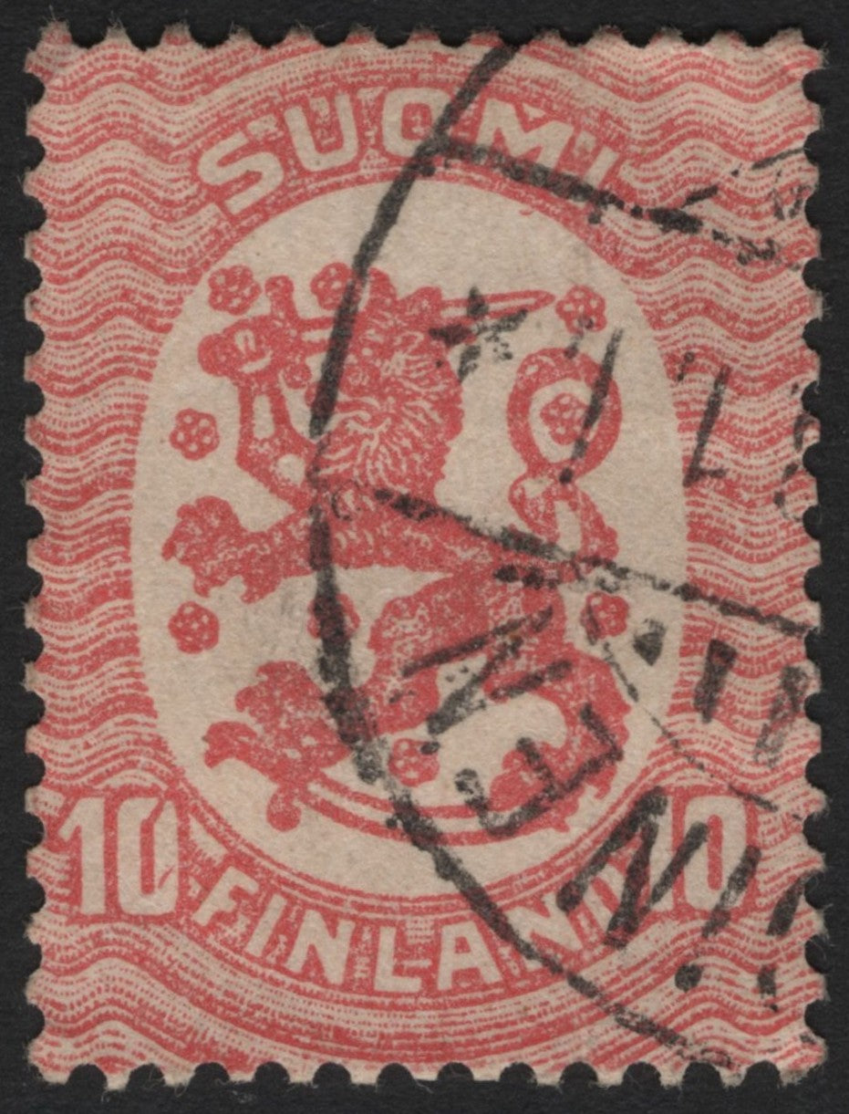 SCG3782 - Finland 10 Penni Red – Coat of Arms Issue (1891–1911)