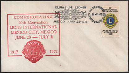 SCG3920 - Mexico 1972 – Lions International 55th Convention First Day Cover