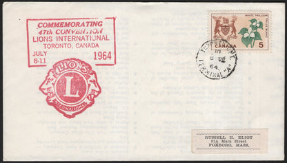SCG3922 - Canada 1964 Lions International Convention Cover – Toronto