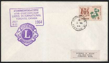 SCG3929 - Canada 1964 Lions International Convention Cover
